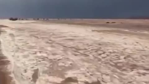 Heavy hailstorm fell in Medina, Saudi Arabia