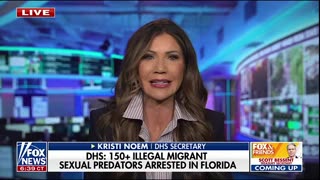 Kristi Noem Announces 150 Illegal Alien Child Predators Caught in Florida Under Operation Dirtbag