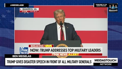 Trump gives DISASTER SPEECH in front of ALL MILITARY GENERALS