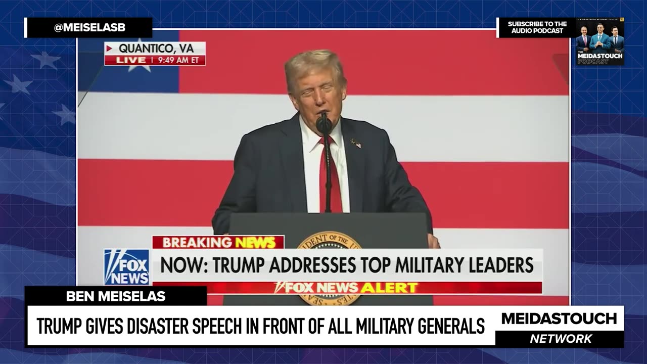 Trump gives DISASTER SPEECH in front of ALL MILITARY GENERALS