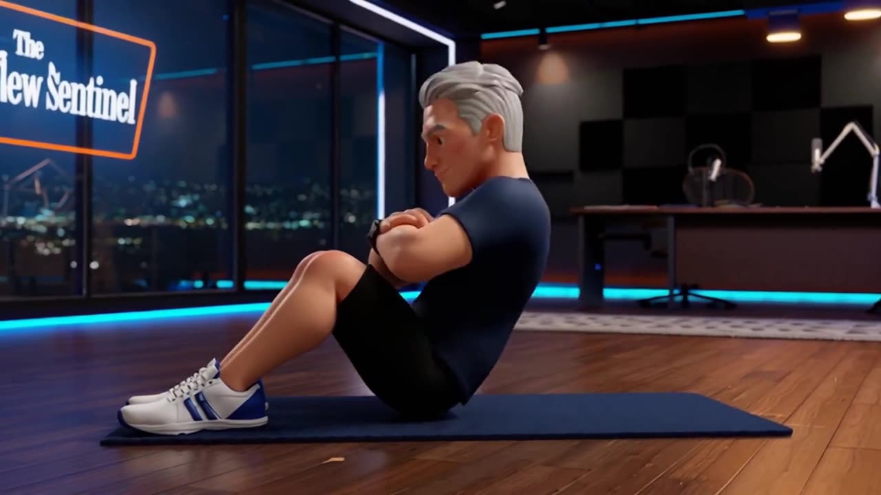 Podcast Studio Early Morning Workout