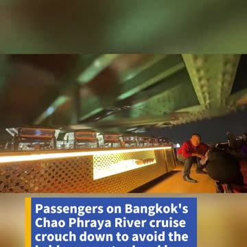 Passengers On River Cruise Crouch Down To Avoid The Bridge As Water Level is Higher Than Usual 🚢 😳🤔