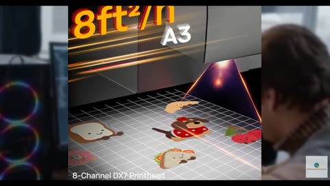 RocRow InkSonic UV DTF Printer, A3 Sticker Making Machine - VF13 Custom Wraps &