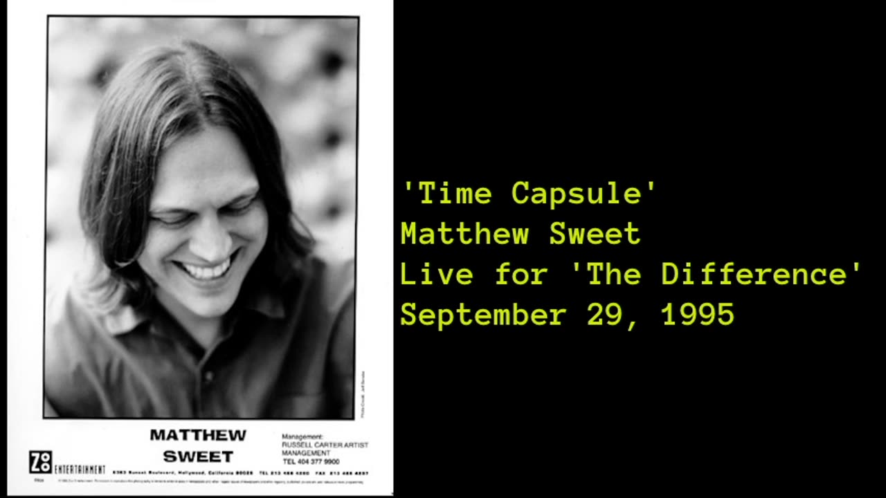 September 29, 1995 - Matthew Sweet 'Time Capsule' (Live for 'The Difference')