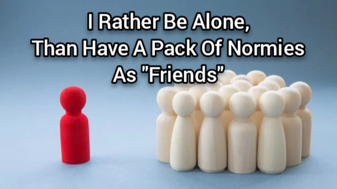 I Rather Be A Loner Than Have A Normie-Friend Pack