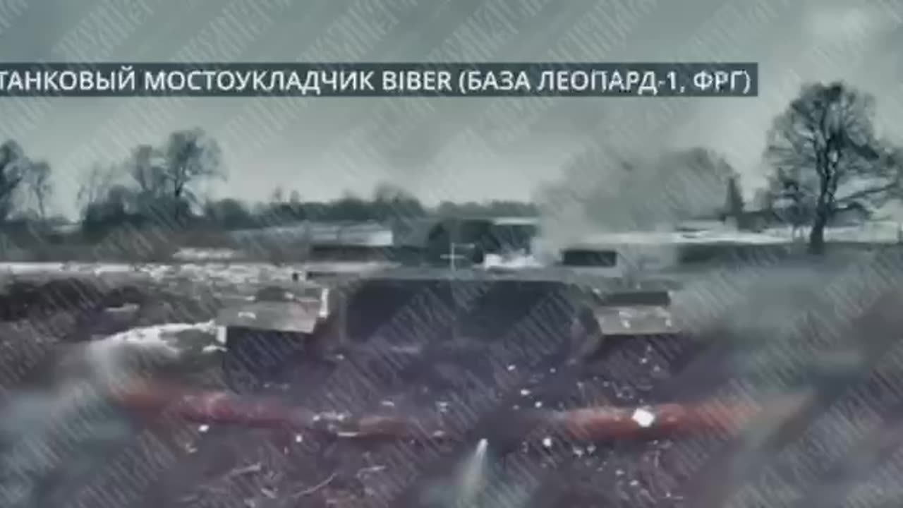 Fiber-Optic FPV Drones Strike Ukrainian Biber Bridge Layer in Kursk Region