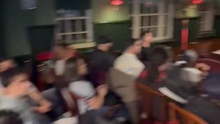 A packed pub full of Londoners keen to hear about Charlie’s Christian legacy!