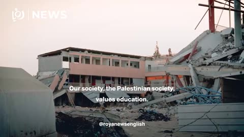 How do Gazans study without schools or teachers