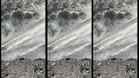 Rock Avalanche at Ski Portillo Resort in Chile