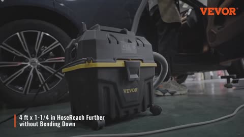 Wet and Dry Vacuum Cleaner 4 Gallon 5 Peak HP - Powerful Suction with Blower Function & Attachments