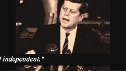 President John F Kennedy's speech, warning us...
