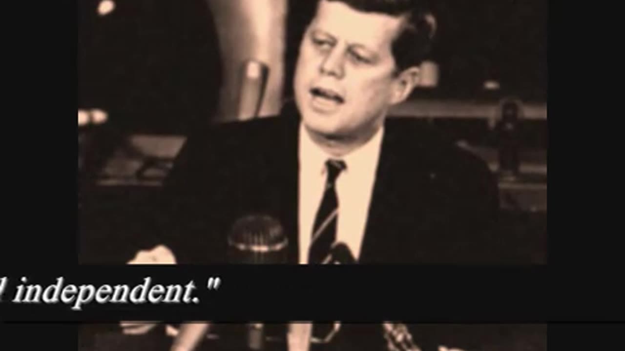 President John F Kennedy's speech, warning us...