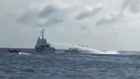 The Philippine Coast Guard said at least three fishermen were injured when Chinese vessel