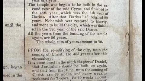 Antique Bible list the Actual year we're in