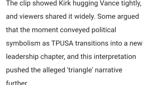 Erika Kirk's 'Love Triangle' with D Trump and JD Vance
