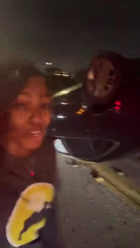 Woman survives accident