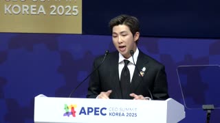 BTS rapper calls for 'no borders, no limitations' at Asia-Pacific trade forum