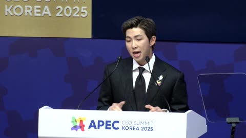 BTS rapper calls for 'no borders, no limitations' at Asia-Pacific trade forum