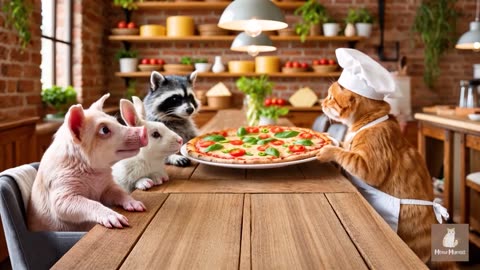 Mama Cat Trims Fur on the Farm and Makes Tiger Hat For Kittens At Home🐾🎩🐯_2