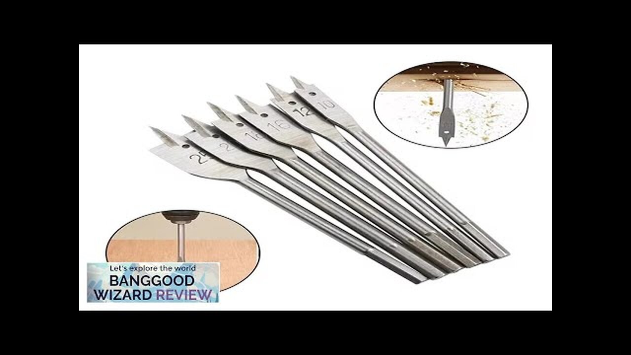 Xaoyunyn 6 Piece High Carbon Steel Spade Drill Bit Set For