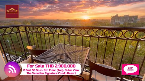 The Venetian Signature Condo Resort, Na Jomtien, Thailand, THB 2,900,000, 2 Bedroom, For Sale