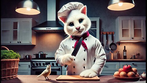 White Chef Cat prey on a bird #shorts #viralshort #cat