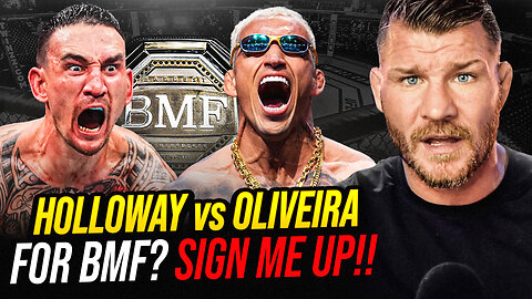 BISPING Reacts: 'Sign me UP!!' Charles Oliveira CALLS OUT Max Holloway for BMF TITLE FIGHT!