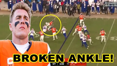 Broncos QB Bo Nix OUT for the NFL playoffs after BREAKING HIS ANKLE in playoff game vs Bills!