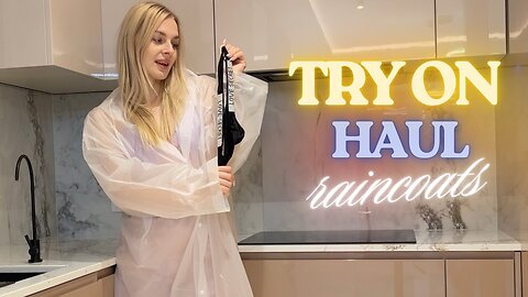 [4K] Transparent Raincoat Try-On | Soft, Light & Gentle Vibes