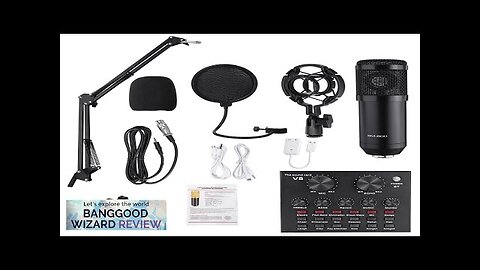 BM800 Condenser Microphone V8 Sound Card Kit Muti-functional bluetooth Sound Card Review