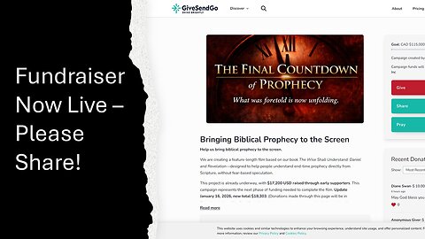 Our GiveSendGo Is Live — Help Us Share the Vision