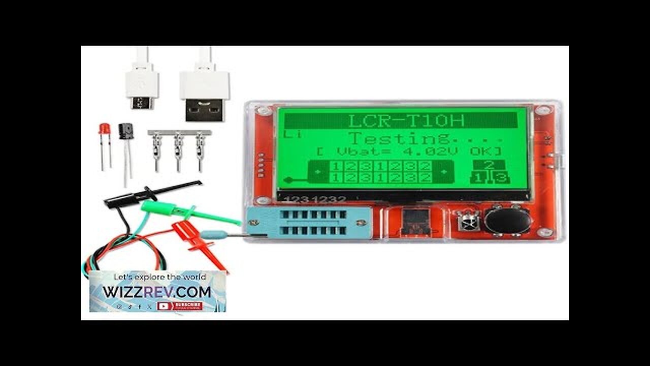 LCR-T10H Transistor Tester Multimeter TFT Display Auto Measurement 3.7V Lithium Battery Review