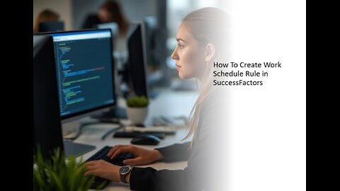 How To Create Work Schedule Rule in SuccessFactors
