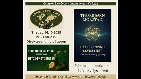 14.10.25: Thorbjørn Morstad om Helse og avgiftning (MMS / nano / vitaminer)