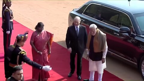 Ceremonial welcome of President Vladimir Putin of Russian Federation at Rashtrapati Bhavan