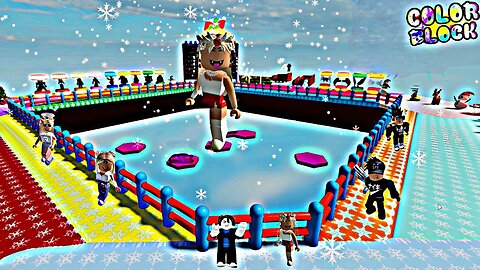 Ayudando a una Discapacitada a Ganar en Color Block - Roblox