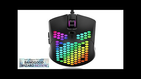 ZIYOULANG M5 Wired Game Mouse Breathing RGB Colorful Hollow Honeycomb Shape 12000DPI Review