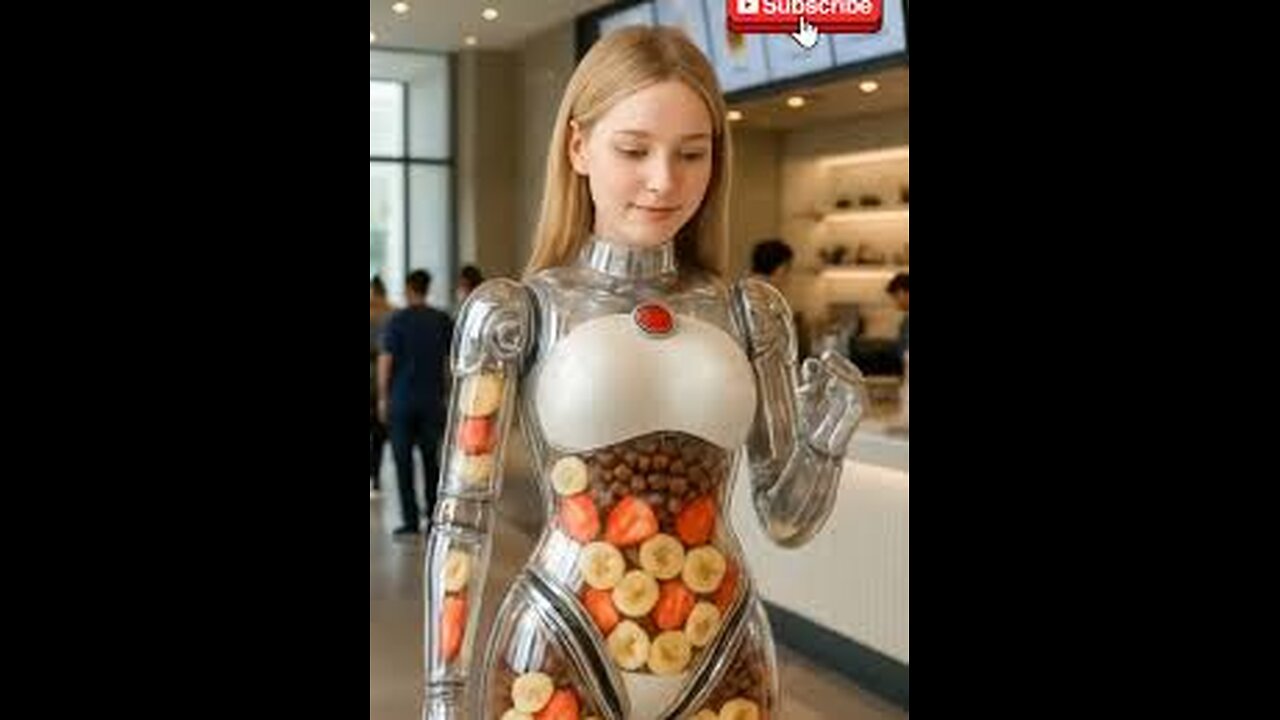 Fruity Milkshake Dispenser Robot #futuristic #robot #technology #humanoid #milkshake #café #AI