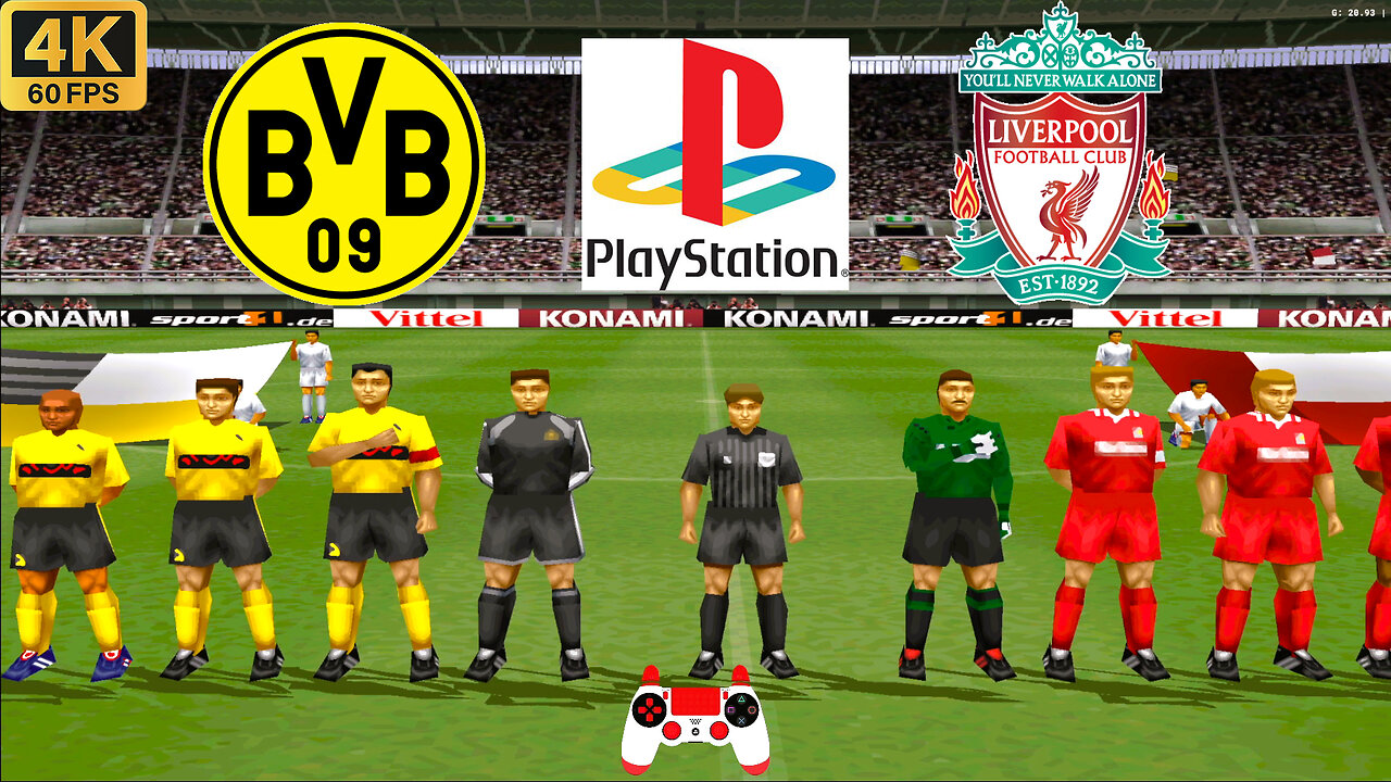 Dortmund vs Liverpool - Winning Eleven 2002 (PS1) - Full Game 2K60