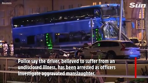Multiple dead after double decker bus ploughs through shelter in Stockholm as driver arrested
