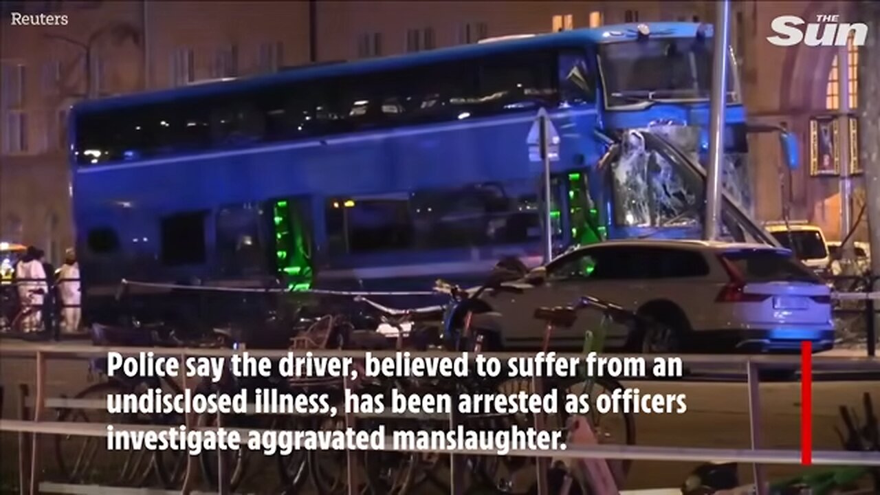 Multiple dead after double decker bus ploughs through shelter in Stockholm as driver arrested