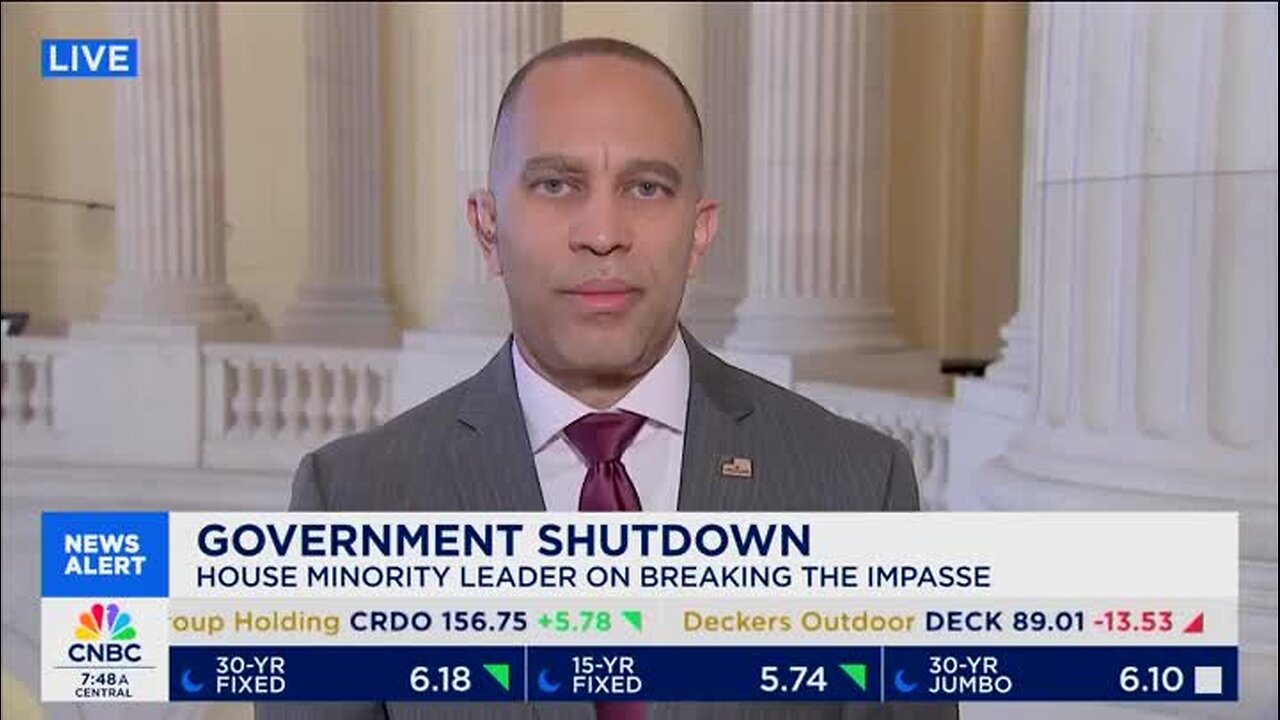 CNBC’s Kernen Presses Hakeem Jeffries: What Changed Since 2013 When Dems Said They Won’t Negotiate on Health Care Until Gov’t Reopens?