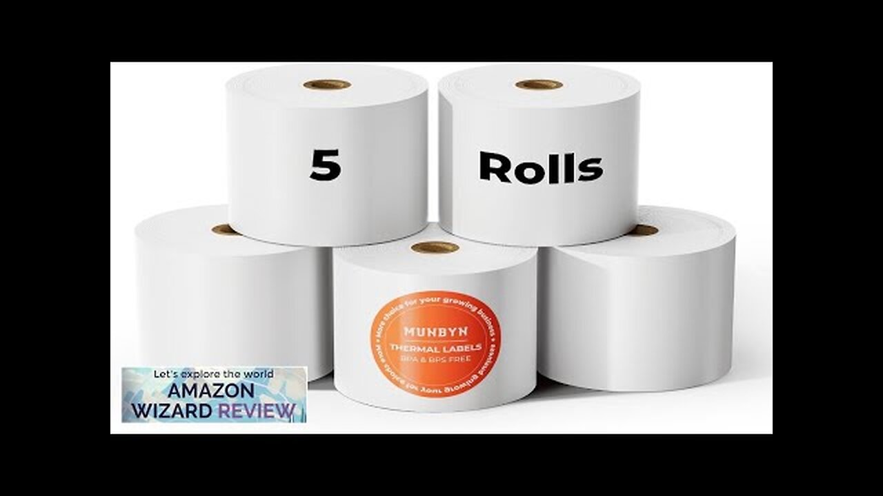 MUNBYN Thermal Paper 3 1/8 x 230ft 5 Rolls Receipt Paper Work Review