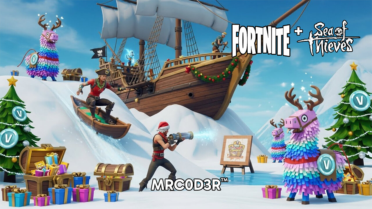 Fortnite Christmas Update & Intense Sea Of Thieves Battles #gaming