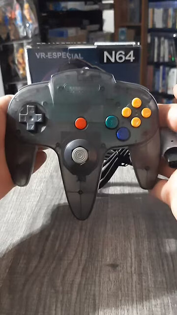 Nintendo 64 (N64) transparent grey controller