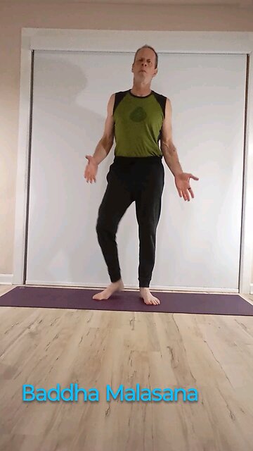 Makasana Yogi Squat with a bind