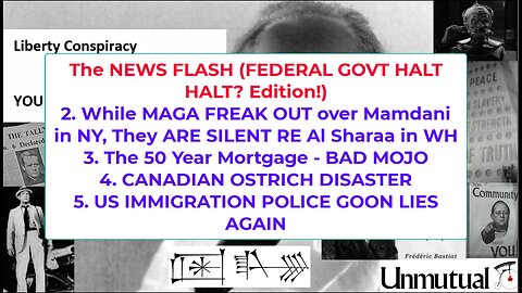 Liberty Conspiracy LIVE 11-10-25 Federal Shut Down Done? Trump n' Killers, Canada Ostriches
