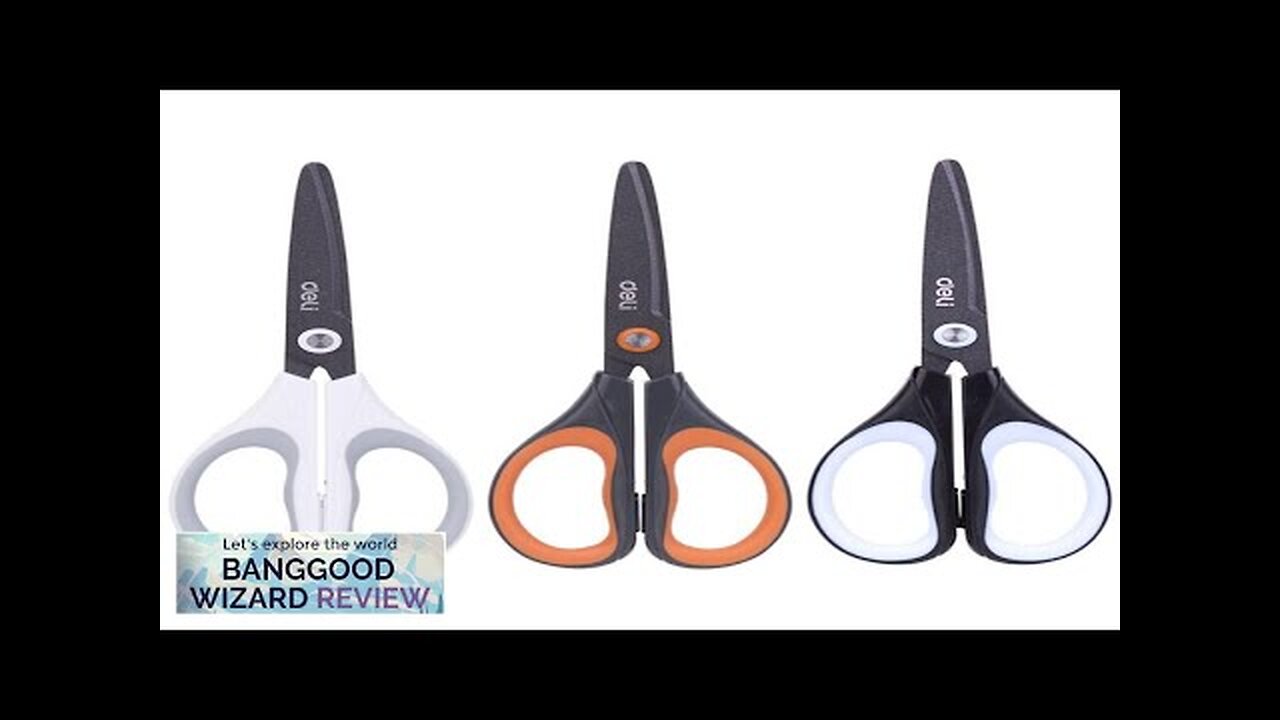 Deli 6055 Soft-touch Scissors Alloy Stainless Steel Cutter Home Office Hand Craft Review