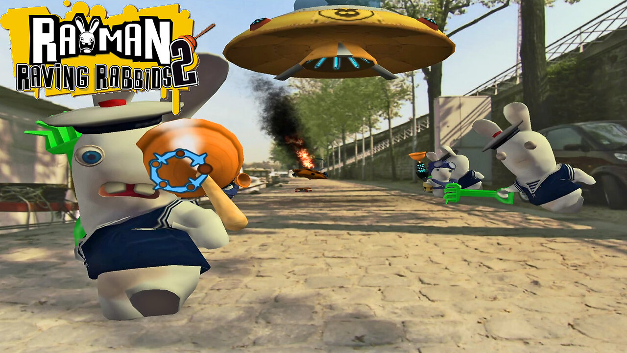 Defending Europe From The Rabbid Invasion! Rayman Raving Rabbids 2 Part 2