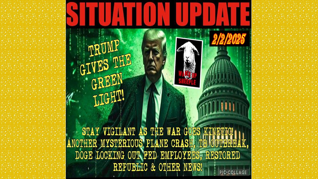 SITUATION UPDATE 2/2/25 - Green Light! War Going Kinetic, Another Plane Crash, DOGE, TB Outbreak